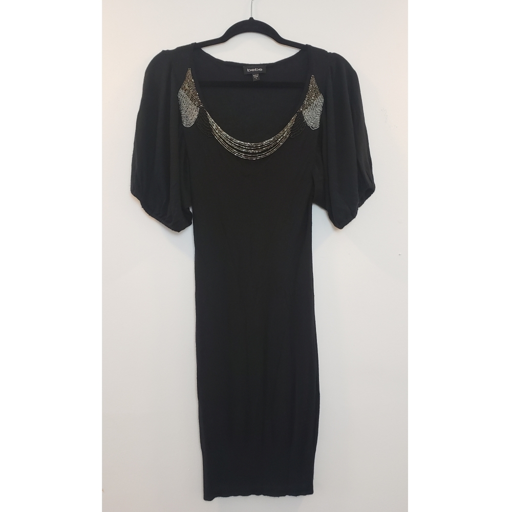 Bebe - The Little Bedazzled Black Dress-